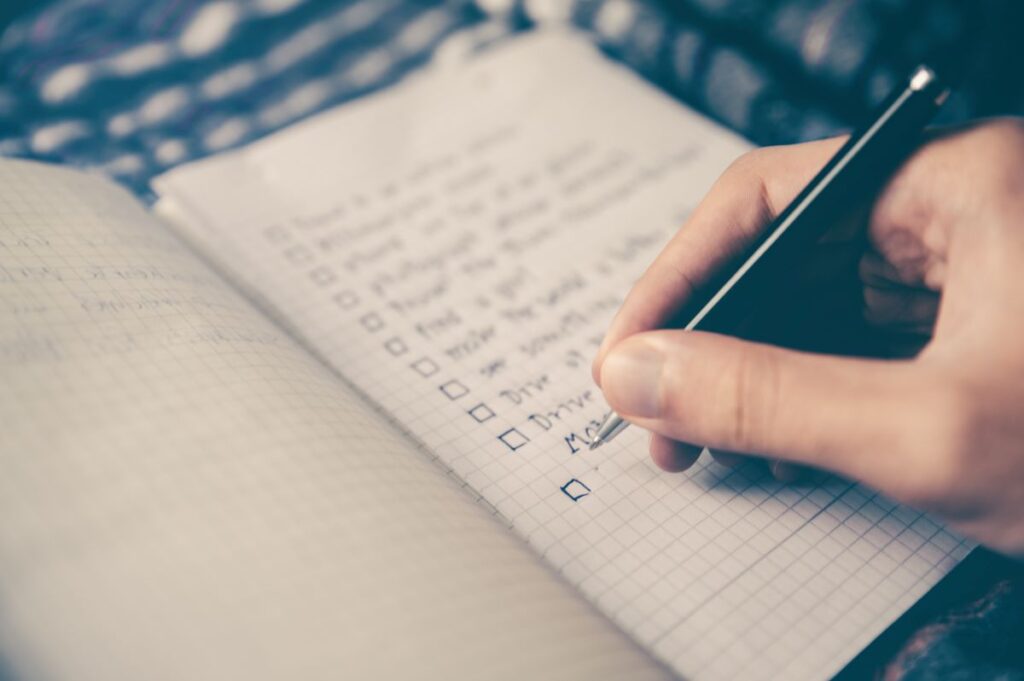 checklist notebook